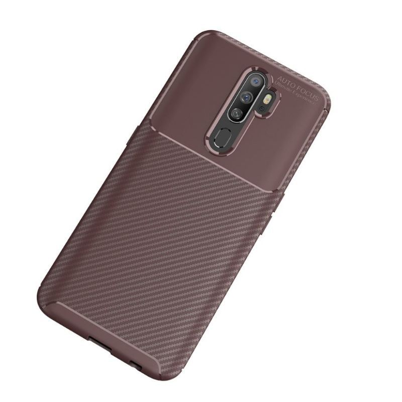 Etui do Oppo A9 2020 Anti-fall Style Włókno Węglowe W Żelu