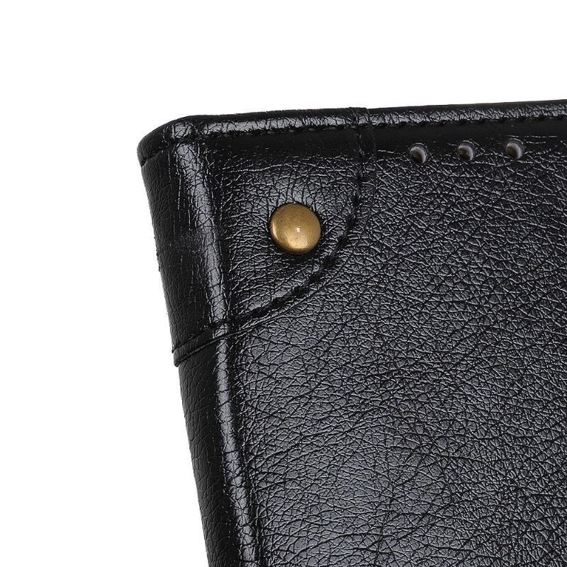 Etui do Oppo A9 2020 Obrzeża Simon Faux Leather - Czarny