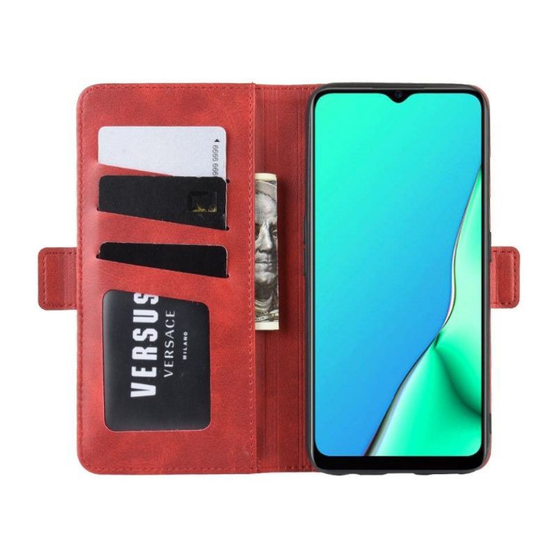 Etui Folio do Oppo A9 2020 Obrzeża Portfel Wallet Style Matowa Powłoka