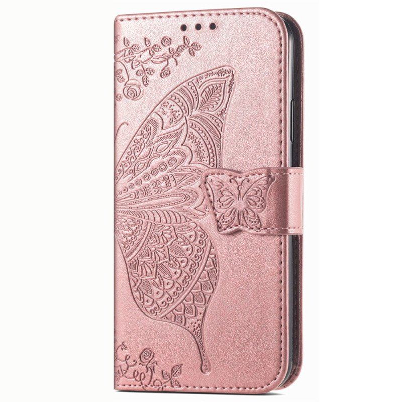 Etui Folio do Vivo Y16 Barokowy Motyl