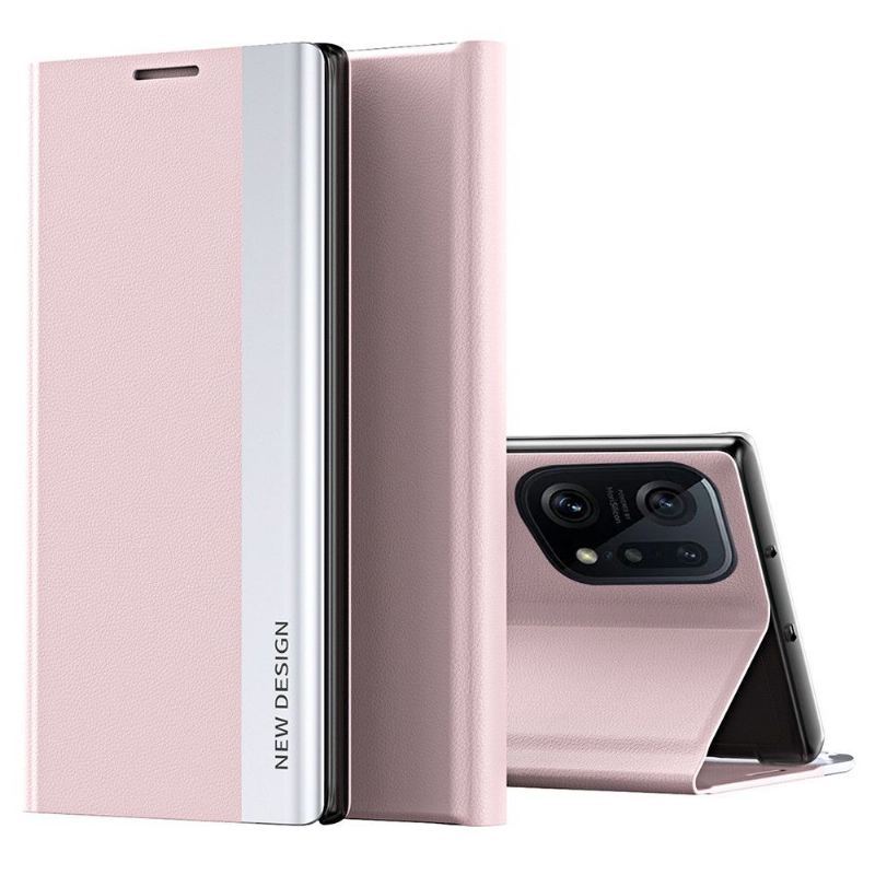 Case do Oppo Find X5 Pro Biznesowy Magnes Z Efektem Skóry