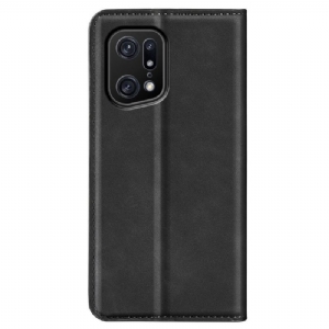 Etui do Oppo Find X5 Pro Anti-fall Faux Skórzany Stojak Funkcyjny