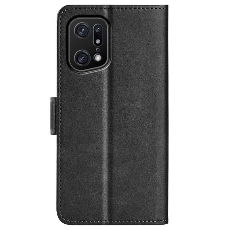 Etui do Oppo Find X5 Pro Classic Portfel Matowy Pokrowiec Ze Sztucznej Skóry