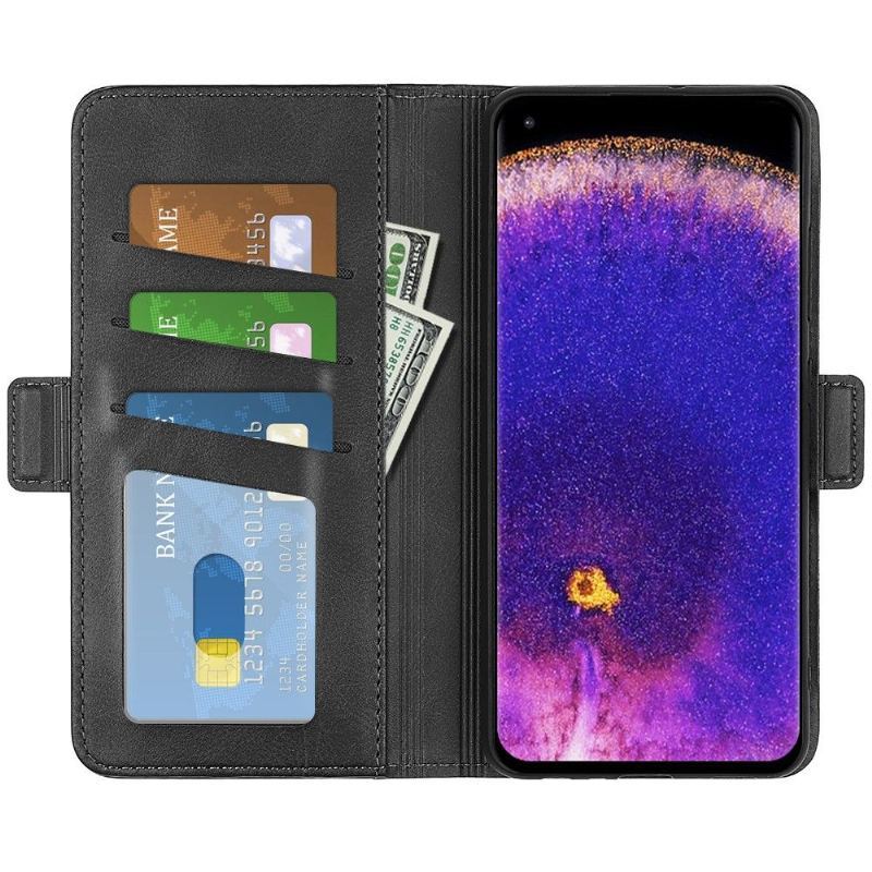 Etui do Oppo Find X5 Pro Classic Portfel Matowy Pokrowiec Ze Sztucznej Skóry