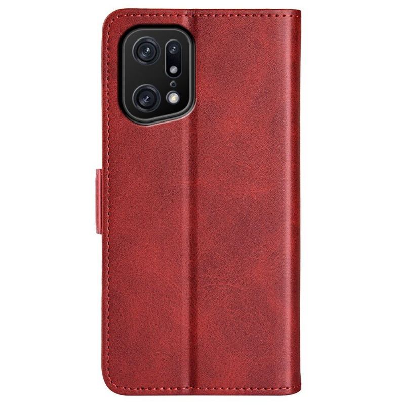 Etui do Oppo Find X5 Pro Classic Portfel Matowy Pokrowiec Ze Sztucznej Skóry