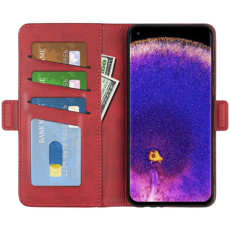 Etui do Oppo Find X5 Pro Classic Portfel Matowy Pokrowiec Ze Sztucznej Skóry