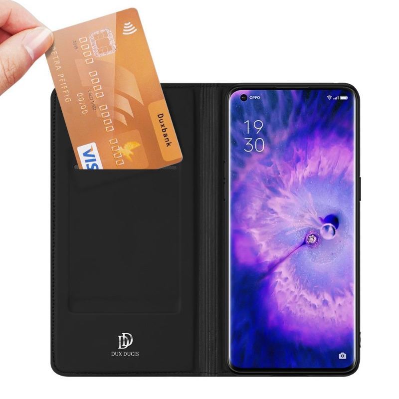 Etui Folio do Oppo Find X5 Pro Obrzeża Business Satin Effect