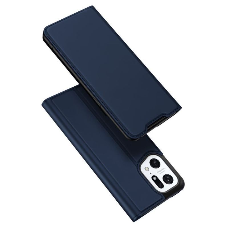 Etui Folio do Oppo Find X5 Pro Obrzeża Business Satin Effect