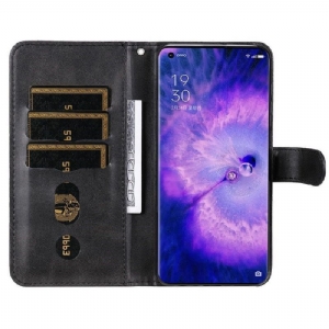 Etui Folio do Oppo Find X5 Pro Obrzeża Portfel Elena Portfel