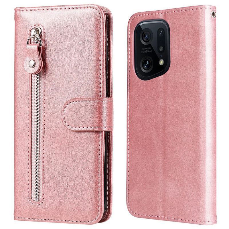 Etui Folio do Oppo Find X5 Pro Obrzeża Portfel Elena Portfel