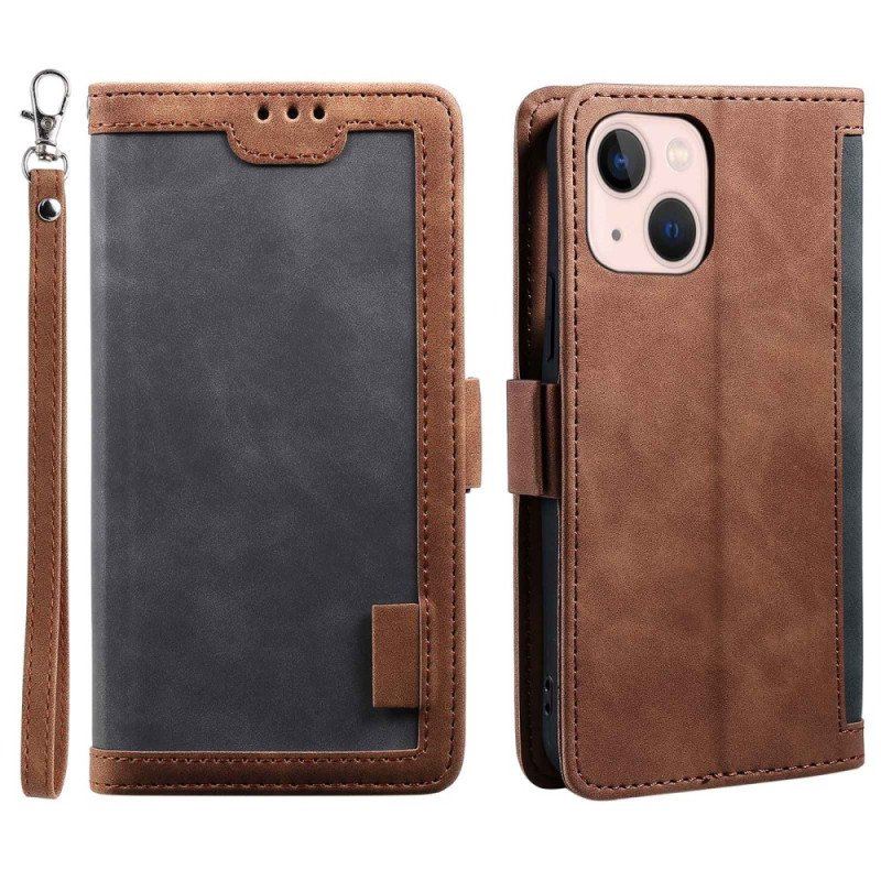 Etui Folio do iPhone 15 Styl Vintage