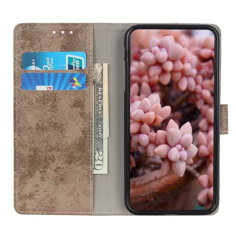 Etui Folio do Motorola Edge 20 Lite Cyrius Faux Leather Vintage