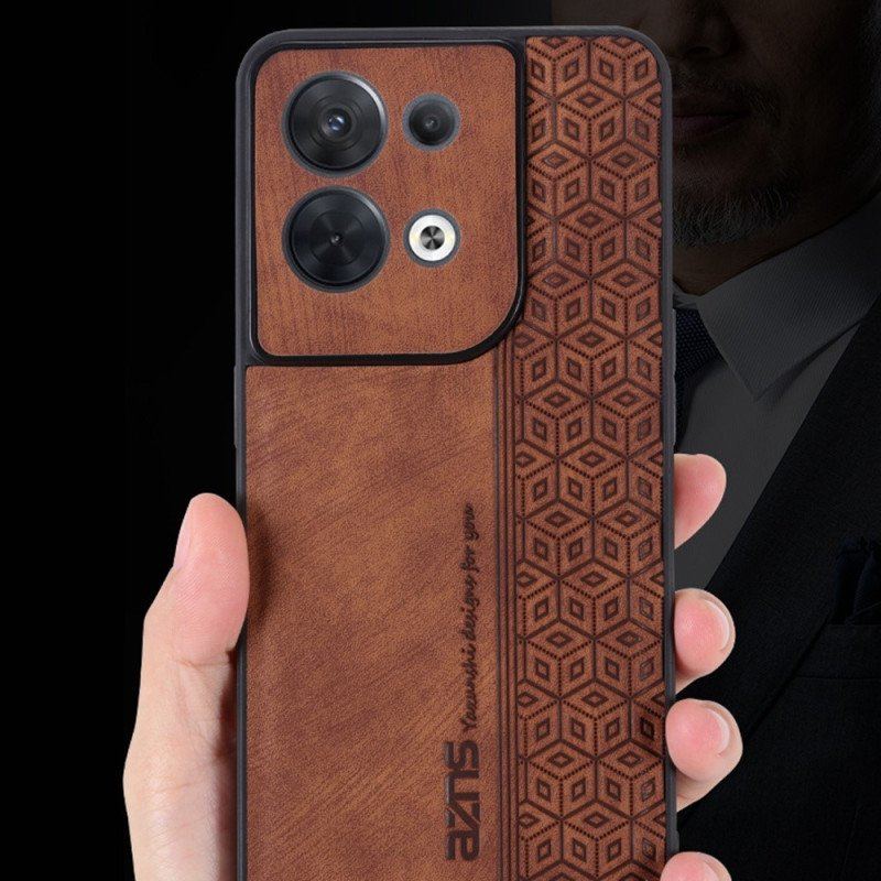 Etui do Oppo Reno 8 Efekt Skóry Azns