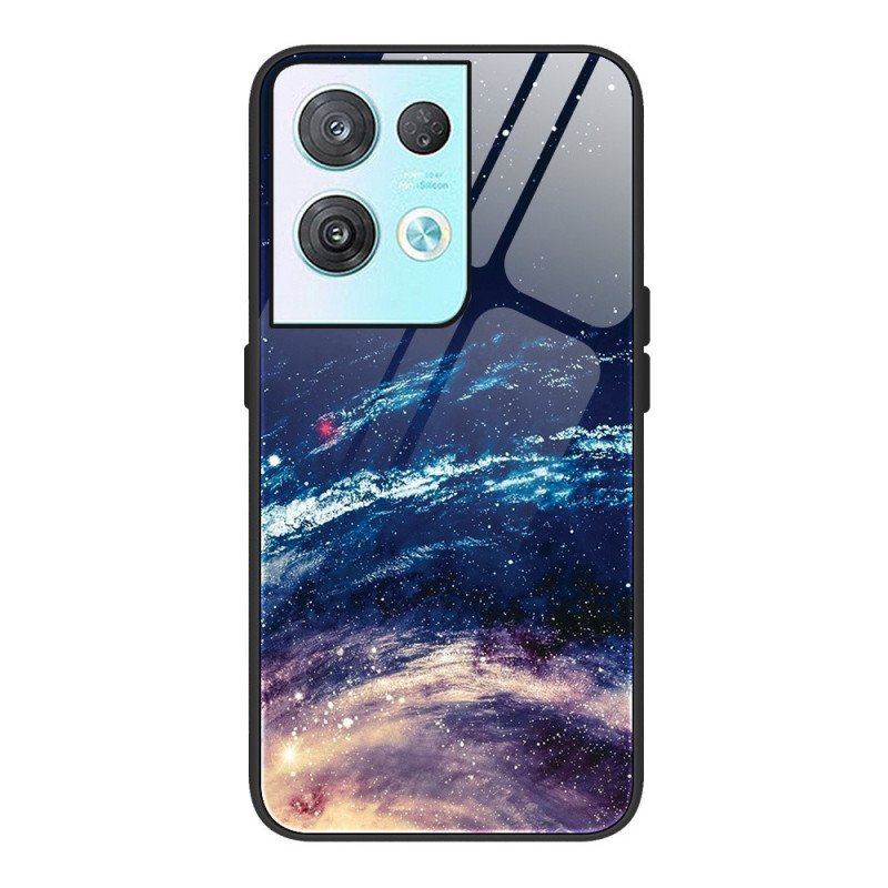 Etui do Oppo Reno 8 Szkło Hartowane Kosmiczne