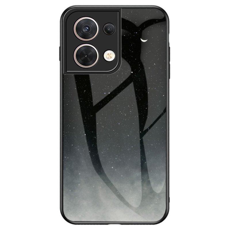 Etui do Oppo Reno 8 Wzór Ze Szkła Hartowanego