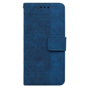 Etui Folio do Oppo Reno 8 z Łańcuch Pasiasty Wzór