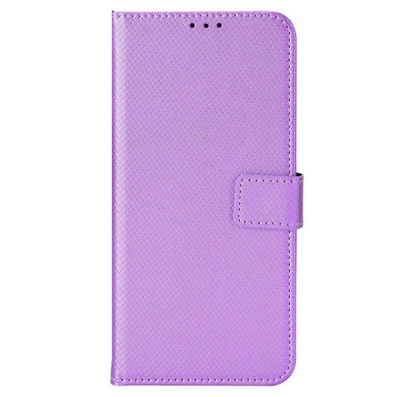 Etui Folio do Oppo Reno 8 z Łańcuch Stylowa Sztuczna Skóra Z Paskami