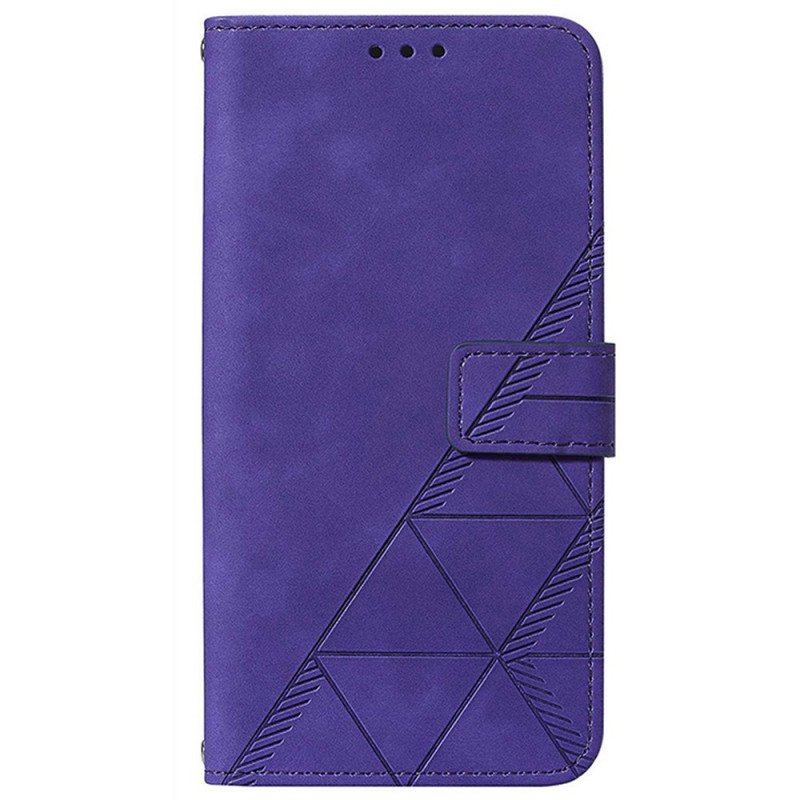 Etui Folio do Realme 9 Pro 5G Efekt Skóry Piramidy