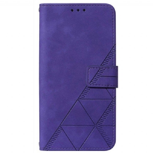 Etui Folio do Realme 9 Pro 5G Efekt Skóry Piramidy