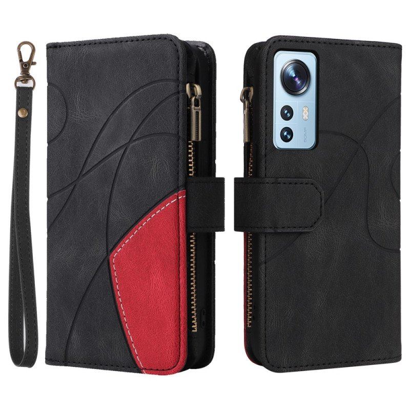 Etui Folio do Xiaomi 12 Lite Dwukolorowa Z Portmonetką