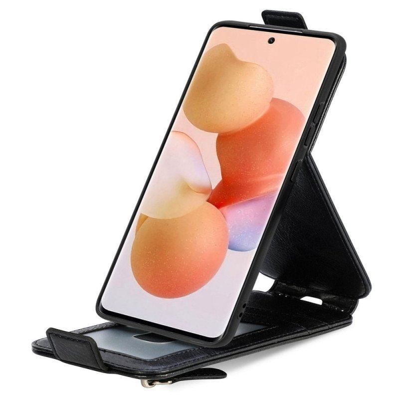 Etui Folio do Xiaomi 12 Lite Portfel Skórzany Futerał Pionowe Przerzucanie Z Portfelem