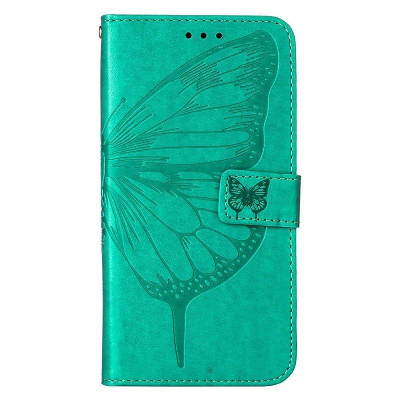 Etui Folio do Xiaomi 12 Lite Projekt Motyla Ze Smyczą