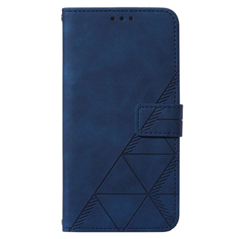 Etui Folio do Xiaomi 12 Lite Trójkąty Ze Smyczą