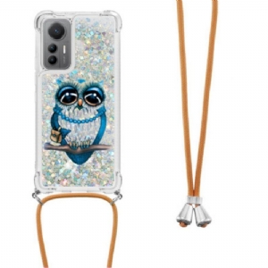 Futerały do Xiaomi 12 Lite ze Sznurkiem Cekinowy Sznurek Mrs. Owl