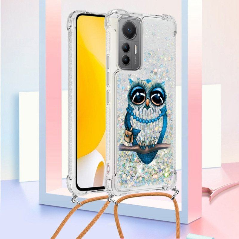 Futerały do Xiaomi 12 Lite ze Sznurkiem Cekinowy Sznurek Mrs. Owl