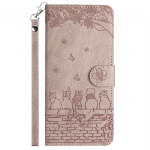 Etui Folio Do iPhone 16 Koty W Stringach