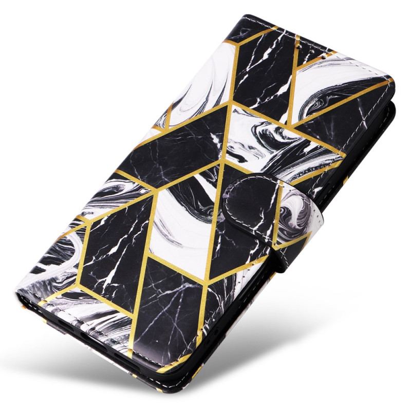 Etui Folio Do iPhone 16 Pasek Ze Wzorem Marmuru