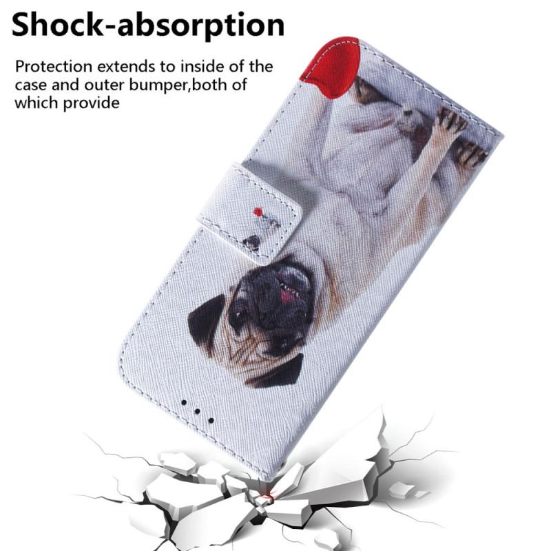 Etui Folio iPhone 16 Mops