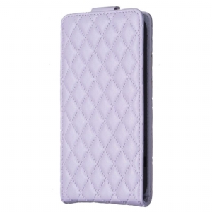 Etui Folio iPhone 16 Pikowana Pionowa Klapa