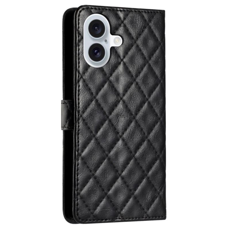 Etui Folio iPhone 16 Pikowane Etui Ochronne