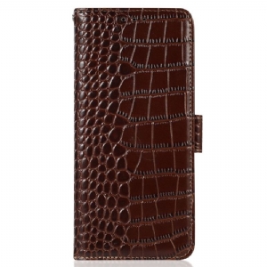 Etui Folio iPhone 16 Tekstura Krokodyla