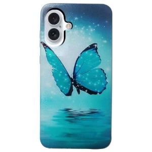 Etui iPhone 16 Niebieski Motyl