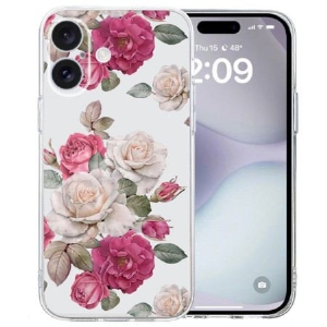 Etui iPhone 16 Przezroczyste Piwonie Graniczne