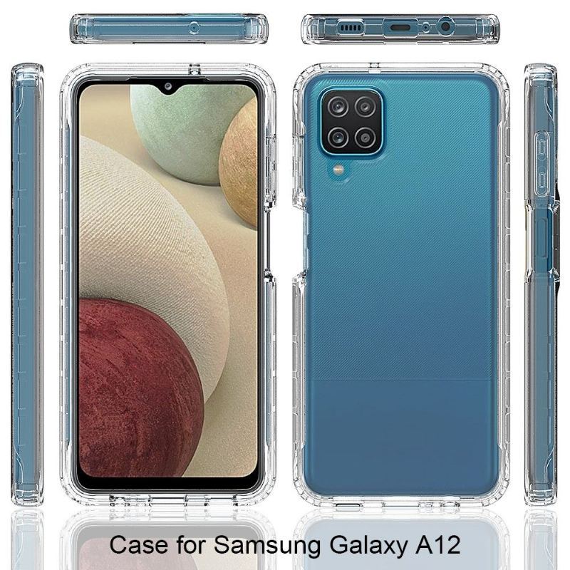 Etui do Samsung Galaxy A12 Przezroczysty Zderzak Odporny Na Wstrząsy