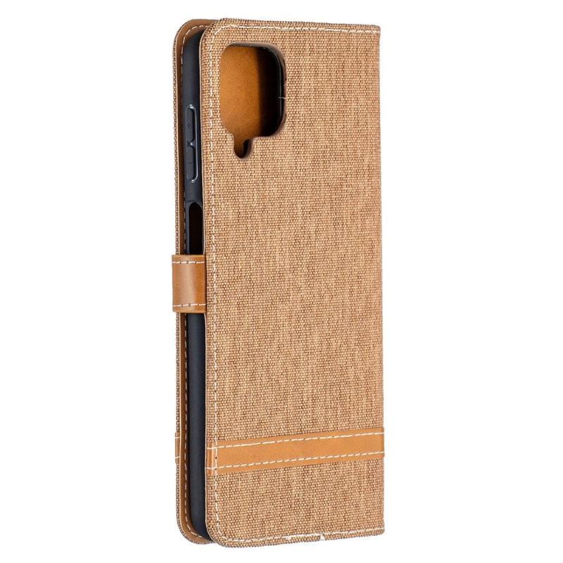 Etui Folio do Samsung Galaxy A12 Classic Pokrowiec Z Tkaniny