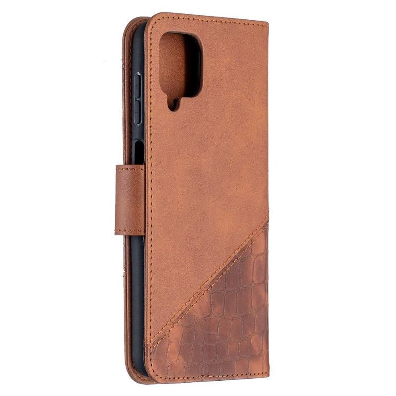 Etui Folio do Samsung Galaxy A12 Croc Aspect Efekt Skóry