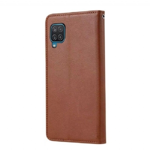 Etui Folio do Samsung Galaxy A12 Faux Skórzane Etui Na Stojak