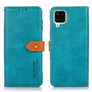 Etui Folio do Samsung Galaxy A12 Khazneh Bicolor Sztuczna Skóra