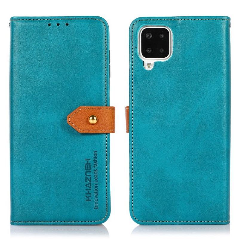 Etui Folio do Samsung Galaxy A12 Khazneh Bicolor Sztuczna Skóra