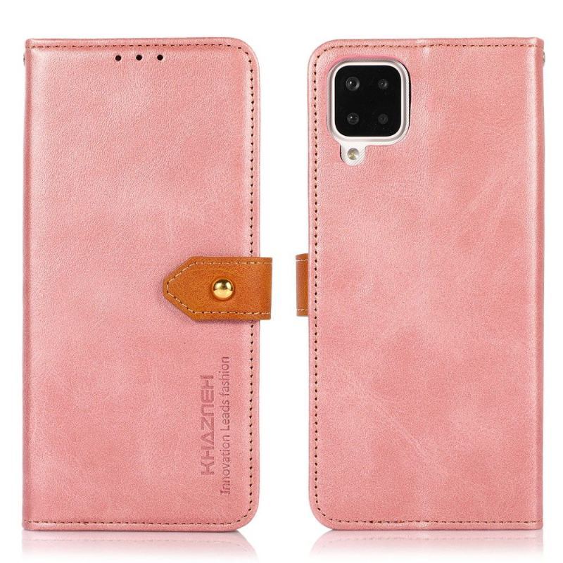 Etui Folio do Samsung Galaxy A12 Khazneh Bicolor Sztuczna Skóra