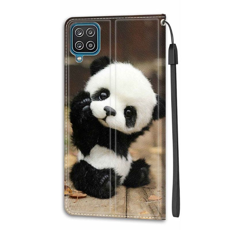 Etui Folio do Samsung Galaxy A12 Mała Panda