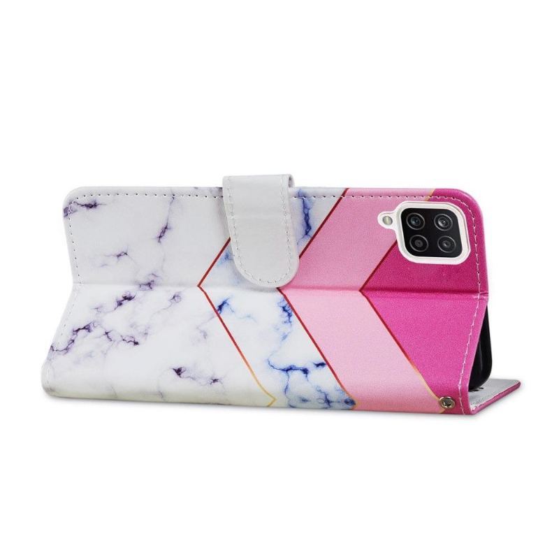 Etui Folio do Samsung Galaxy A12 Marmurowa Geometria