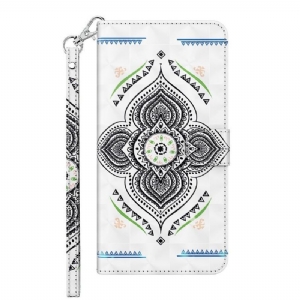 Etui Folio do Samsung Galaxy A12 Pojedyncza Mandala