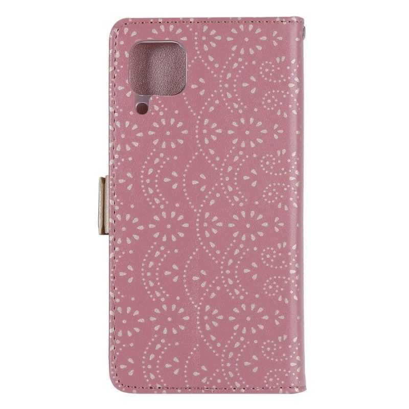 Etui Folio do Samsung Galaxy A12 Portfel Koronkowa Romantyka