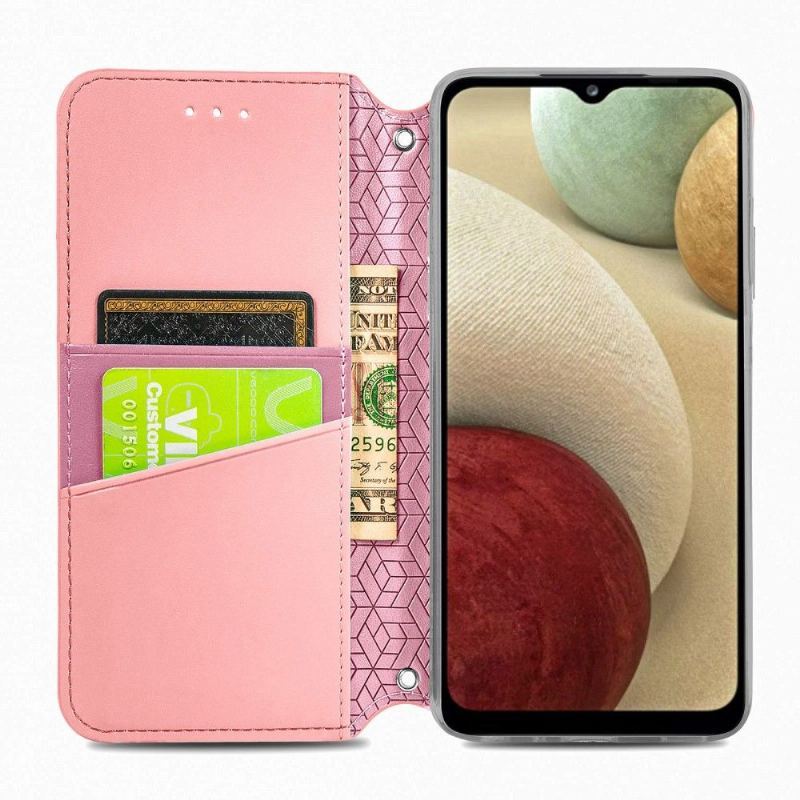 Skórzany Futerał do Samsung Galaxy A12 Anti-fall Chic Mandala Faux Leather