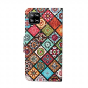 Skórzany Futerał do Samsung Galaxy A12 Kaleidoscope Mandala